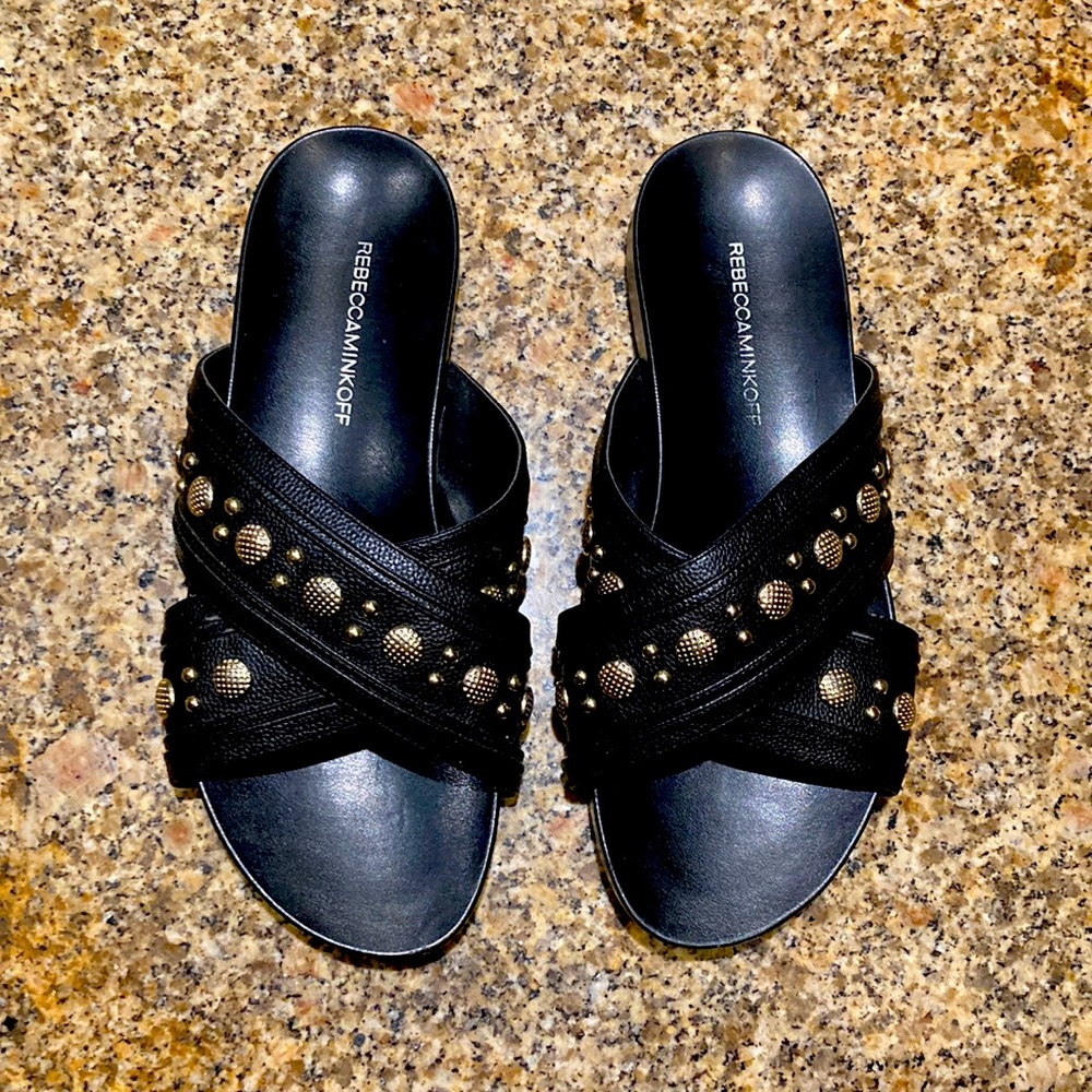 Rebecca minkoff studded slides size 7.5